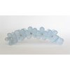 Powder blue frosted flower banana hair claw clips with crystals