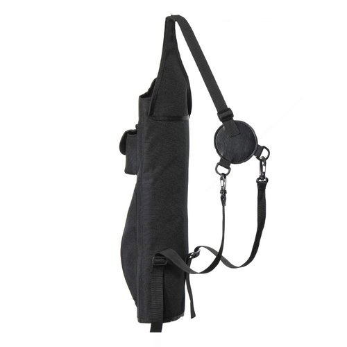 TOPARCHERY Archery Back Canvas Arrow Quiver Arrow Holder Shoulder Hanged Target Shooting Quiver for Arrows with Front Pockets (New Style)