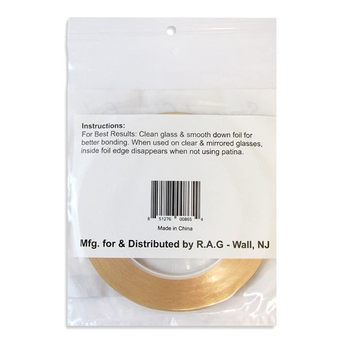 Stained Glass 7/32" Copper Foil - Silver Back - 1.25 Mil. Thick