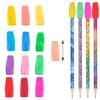 500 Pack Pencil Eraser Caps Pastel Colors Latex Free Pencil Pencil Eraser Toppers Arrowhead Caps Erasers for School Supplies,Deep Color