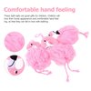 FRCOLOR Shower Loofah Bath Sponge Flamingo Mesh Pouf Body Scrubber with Hanging Rope for Kids Women Girls Pink