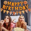 CC HOME Pizza Happy Birthday Banner, Pizza Party Decoration, Pizza Letters Theme Party Supplies Boys Girls Kids Home Classroom Baby Showers 1st Birthday Party Decorations Supplies