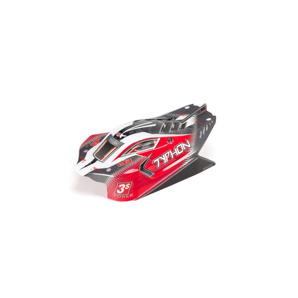 ARRMA 1/8 Painted and Trimmed Body with Decals, Red: Typhon 4X4 BLX, ARA402274