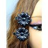 Tara Girls Super Cute Self Hinge Plastic Mulit Design Hair Barrettes Selection. 18 pc N.Sunflower(Black). Flower size 1.25 inch * 1.25 inch