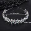 Teyglen Rhinestone Wedding Headband Silver Crystal Headpiece Bridal Headband Rhinestone Hair Band Hoop Wedding Party Hair Accessories for Women Girls (Silver)