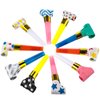 Skylety 20 Pcs Blowouts Noisemakers Funny Party Blowouts Blow Horns Birthday Colorful Noisemakers Whistles Noise Makers for 2024 New Years Birthday Sporting Events Graduation Wedding Party Supplies