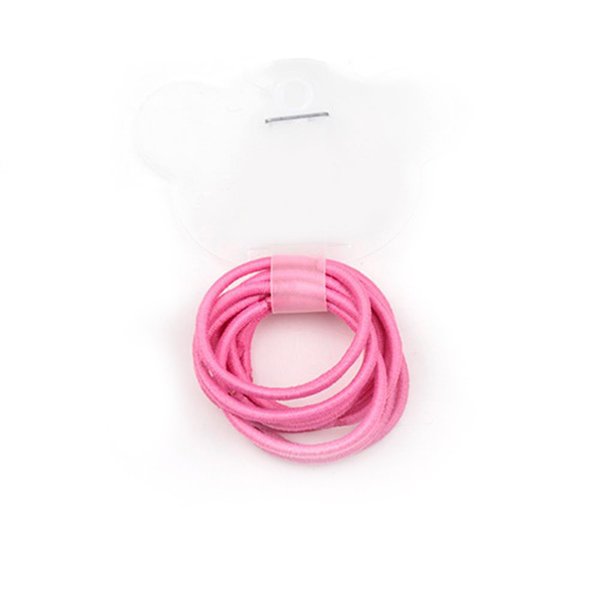 La Tartelette 2.4 cm Elastic Bands Hair Ties Children Rubber hair headbands - 10 Pcs (Rose Pink)
