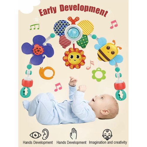 Pau1Hami1ton Baby Stroller Arch Toys, Car Seat Toys,Bouncer Toy Bar/Mobile for Bassinet,Adjustable Baby Hanging Toys Fit for Crib Bed,Stroller,Car Seat,Baby Gifts.S-19(Butterfly)