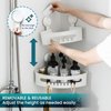 TAILI Suction Corner Shower Caddy 2 Pack, Bathroom Shower Shelf Storage Basket Wall Mounted Organizer for Shampoo, Conditioner, Plastic Shower Rack for Kitchen & Bathroom, Drill-Free Removable
