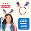 JOYIN 12 Pcs 4th of July Headband, Patriotic Headband American Flag Headbands for Women, 4th of July Accessories for Independence Day, Memorial Day, Veterans Day Honoring, Themed Party Favors