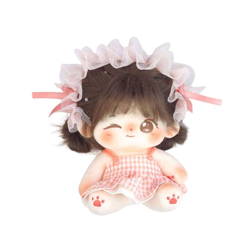 CALEMBOU Plush Doll, 20cm Cute Cotton Doll with Skeleton, Anime Plushies Soft Stuffed Dress Up Doll, Kawaii Plush Toys Rag Dolls with Doll Clothes Birthday Gift for Girls (Doll&Clothes-Winkii)