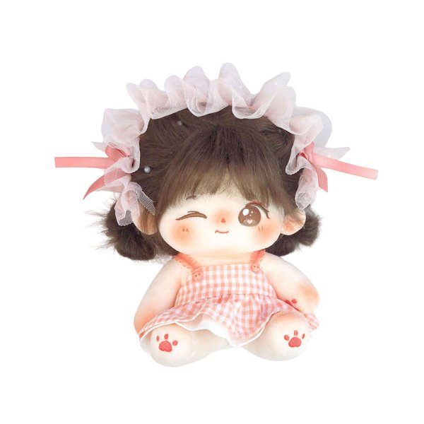 CALEMBOU Plush Doll, 20cm Cute Cotton Doll with Skeleton, Anime Plushies Soft Stuffed Dress Up Doll, Kawaii Plush Toys Rag Dolls with Doll Clothes Birthday Gift for Girls (Doll&Clothes-Winkii)