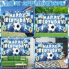 Soccer Birthday Banner, Soccer Birthday Party Decorations Gifts, Soccer Backdrop Happy Birthday Football Banner Soccer Party Decor, Football Birthday Party Supplies for Boys and Men 71 * 43inch
