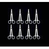 Piercing Clamps 8pcs Disposable Piercing Forceps Clamp Slotted Navel Forceps Piercing Pliers,Suitable for ear, navel, lips, tongue, nose and other body parts piercing tools(TN017-8PCS)