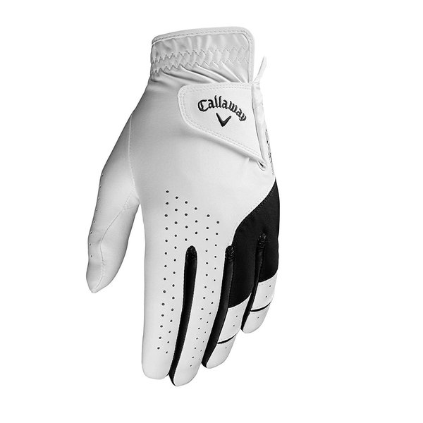 Callaway Golf Men's Weather Spann Golf Glove(White, 2-Pack, Medium, Prior Gen Model , Standard, Worn on Left Hand)