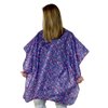 Women's Hair Cutting Cape For Salons, Haircut Cape for Barber With Adjustable Neck Snaps and Trendy Hair Swirls, Purple and Pink Shampoo Cape, Hair Cutting Cape for Adults with Snaps