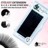 BeautyPros Professional Eyelash Extension Kit – Curl B,C,D,J & M - Volume Lash Extensions - Eyelash Extensions Supplies Mix Tray (8-16mm) - 0.03,0.05,0.07,0.015, 0.20mm Thickness -Black (J-Curl - 0.15mm)