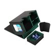 Venssu MTG Deck Box for Commander Display with dice tray,Card Deck Box Fits 160 Double Sleeved /200 Single Sleeved trading Cards, Deck Box TCG with 2 Dividers and 1 magnetic card holder (Black＆Green)