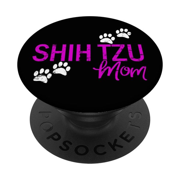 CocomoSoul-Mobile Shih Tzu Mom Pink Paw Shih Tzu Lover Dog Lover PopSockets Stand for Smartphones an