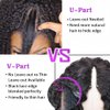 Ainmeys Curly V Part Wigs Brazilian Kinky Curly Human Hair Wigs for Black Women V Shape Wigs No Leave Out Lace Front Wigs Upgrade U Part Wigs Glueless Full Head Clip In Half Wigs(26IN 180% Density)