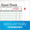 Adams Guest Check Pads, Single Part, Perforated Guest Receipt, 3-2/5" x 6-1/4", 50 Sheets per Pad, 10 Pack (525SW), White