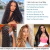 13x6 Lace Front Wigs Human Hair 210 Density Curly HD Transparent Lace Frontal Wigs Human Hair for Women Pre Plucked Kinky Curly Glueless Wigs Human Hair Wigs with Baby Hair (26 Inch, Deep Curly Wigs )