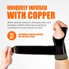 NeoAlly® - Copper Wrist Compression Sleeves Copper Infused Wrist Support Compression Brace Moisture-Wicking Adjustable Strap Wrist/Hand Wraps, Medium, 2 Pack