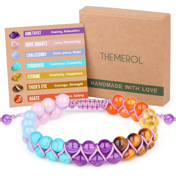 THEMEROL Easter Gifts for Teen Girls Ideas Trendy Stuff Teenage Graduation 2024 Women 12 14 16 Year Old Granddaughter Daughter Amethyst Rose Quartz Handmade Christmas Stocking Stuffers Valentines Day