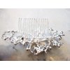 Generic Crystal and pearl silver hair comb barrette clip bridal clip silver bridal, 2