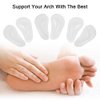 Dr. Foot's Arch Support Shoe Insoles for Flat Feet, Gel Arch Inserts for Plantar Fasciitis, Adhesive Arch Pad for Relieve Pressure and Feet Pain- 3 Pairs (Clear)