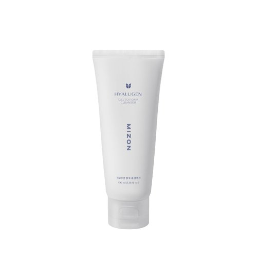 MIZON Hyalugen Gel To Foam Cleanser – Collagen Hyaluronic Acid Hydrating and Hypoallergenic Face Wash for Dry Skin Moisturizing (100 ml/3.38 fl. oz)