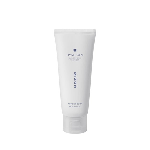 MIZON Hyalugen Gel To Foam Cleanser – Collagen Hyaluronic Acid Hydrating and Hypoallergenic Face Wash for Dry Skin Moisturizing (100 ml/3.38 fl. oz)