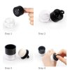2Pcs 10 Gram Plastic Powder Case Face Powder Jar Container with Sifter Black Lid and Powder Puff for Blusher Makeup Loose Powder