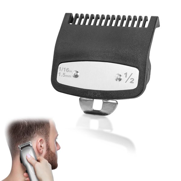 Replacement for Wahl 1/2 Premium Clipper Guard Clip Guide Metal #3354-100 1/16" 1.5mm Premium Metal Clipper Guard Replacement for Wahl 1/2 - Achieve Precise Cuts with Confidence