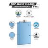 Top Shelf Flasks 8 oz Hip Flask - Screw-On Leak Proof Cap - Gifts for Men - Groomsmen Gift - 1-PACK in Baby Blue