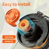 15 Pack WA0010 Replacement Trimmer Line Spool Compatible with Worx, 120ft .065 inch, Compatible with Worx String Trimmers (12 Line spools+3 Cap)
