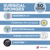 Dealmed 2" x 2" All Gauze Surgical Sponges, 8-Ply Sterile Woven Gauze Pad Wound Care for First Aid Kit and Medical Facilities, 2 Sponges/Pouch, 50 Pouches/Box (Pack of 2)