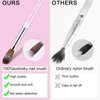 KEMEISI Acrylic Nail Brush Size #10, 100% Pure Kolinsky Nail Art Brushes for Acrylic Application, Sturdy Handle Oval Shaped Acrylic Powder Nail Design Tools for Professional Manicure DIY