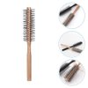 FOMIYES Round Hair Brush Wooden Comb Mini Quiff Roller for Women Men Thin Hair Bangs Beard Styling Lifting Curling Hairstyling Tool