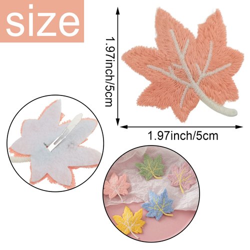 12 PCS Colorful Knitted Leaves Hair Clips Cute Fruits Hair Pins Snap Simple Barrettes Hair Accessories for Girls Toddlers Teens (Style2)