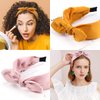 TOBATOBA Knotted Bow Headbands for Women Red Bow Headbands Fashion Knot Headband, Bunny Ears Headband, Wide Headbands Diademas Para Mujer De Moda Solid Cute Hair Band Hair Accessories for Women Girls
