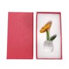 OwnMy Crystal Sunflower Glass Figurine Ornament Paperweight Table Decoration with Gift Box, Crystal Glass Bouquet Flower Centerpieces for Home Decor