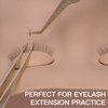 Pretty memory 3 Pairs Eyelids for Lash Practice Replacement Eyelids for Lash Mannequin Head Silicone Rubber Practice Eyelids for Eyelash Extensions Makeup Practice