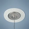 Renovators Supply Manufacturing Recessed Lighting Trim 10 in. Round White Polyurethane Ornate Recessed Ceiling Light Trims Pack of 5