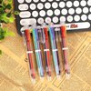 DAIKOYE 24 PCS 0.5mm 6-in-1 Multicolor Ballpoint Pen 6 Colors Transparent Barrel Ballpoint Pen for Office School Supplies Students Children Gift
