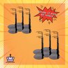Kaiser Black 2075 - Action Figure Stand with Expandable Waist Wire for 6.5"-11" Dolls - 12 pcs