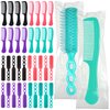 SiliFine 24 Pcs Hair Brush Combs Set in Bulk for Homeless Individually Wrapped Hair Brush Bulk Hair Combs Detangling Hairbrush for Women Hotel Homeless Nursing Charity(Multicolor)