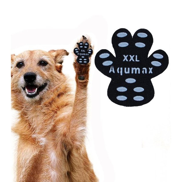 Aqumax Dog Anti Slip Paw Grips Traction Pads,Dog Feet Stickers with Stronger Adhesive,Paw Protection to Provide Traction for Slippery Floors,Essentials for Senior Dogs,12 Sets (48 pcs) XXL Black