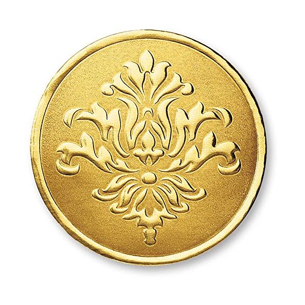 PaperDirect Gold Vintage Filigree Embossed Foil Certificate Seals, 32 Count
