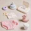 Lullababy – 9-Pc Baby Doll Changing Set – Diaper, Baby Wipes & Stacking Rings – 14-inch Baby Doll Accessories – Pretend Play – Toys for Kids Ages 2 & Up – Baby Doll Play & Care Set